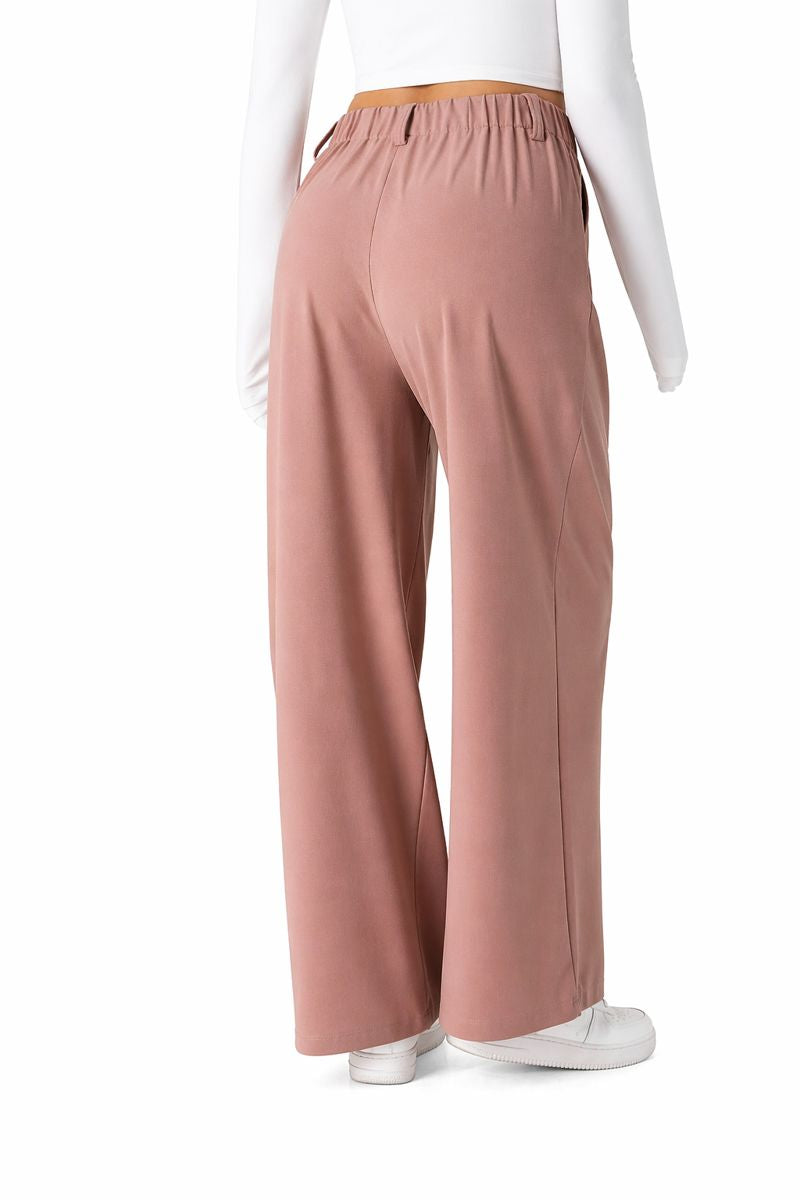 PANTALONES INFORMALES NEXURA DE MUJER DE CINTURA ALTA Y PIERNA ANCHA