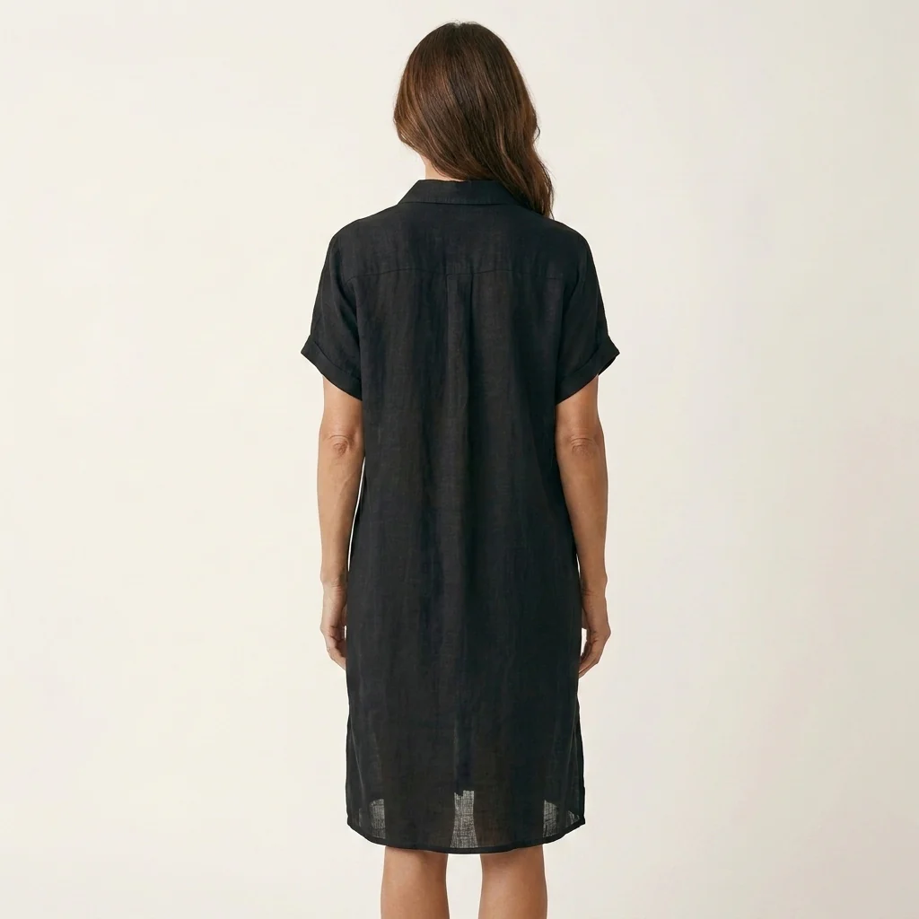 Nidalie | Vestido camisero midi con puños enrollados