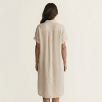 Nidalie | Vestido camisero midi con puños enrollados