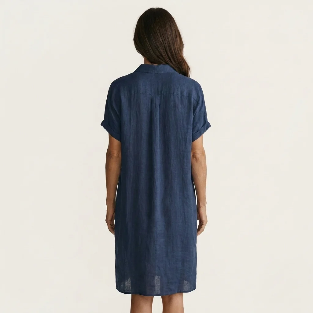 Nidalie | Vestido camisero midi con puños enrollados