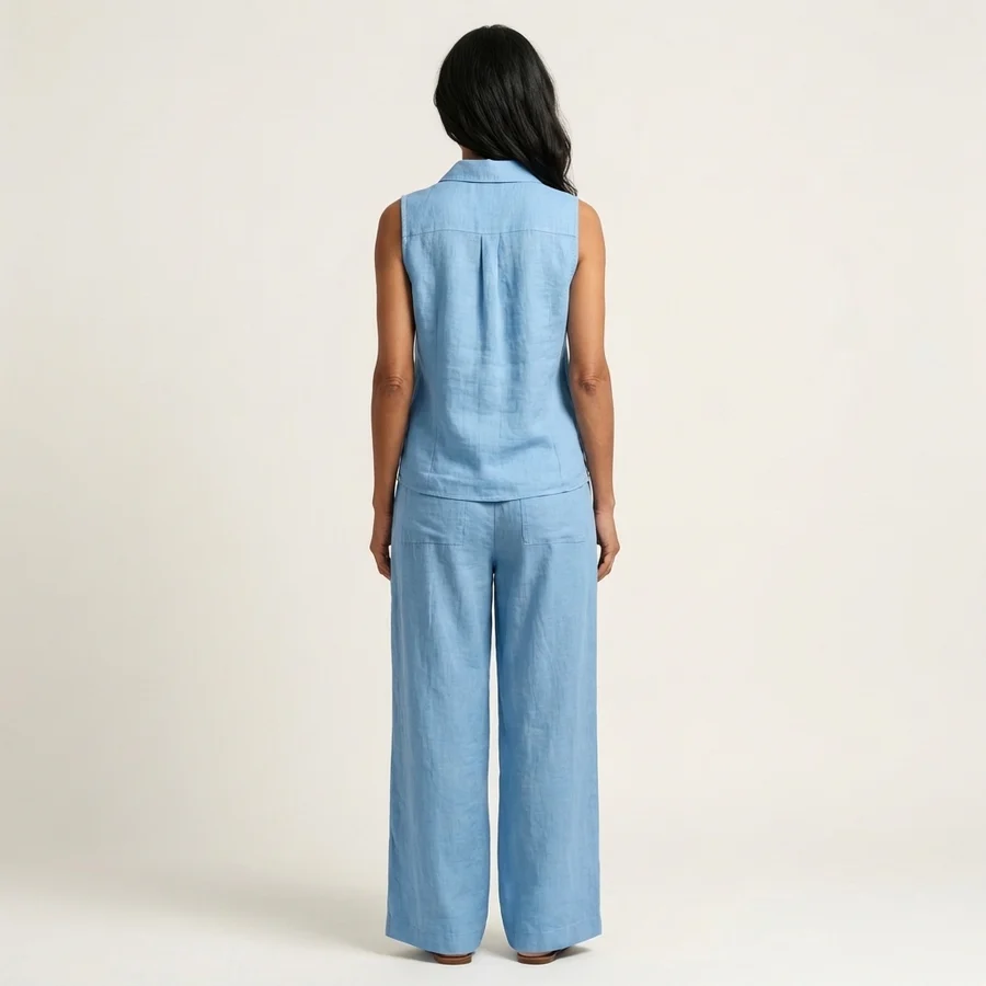 Talía | Conjunto de top cruzado y pierna ancha
