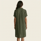 Nidalie | Vestido camisero midi con puños enrollados